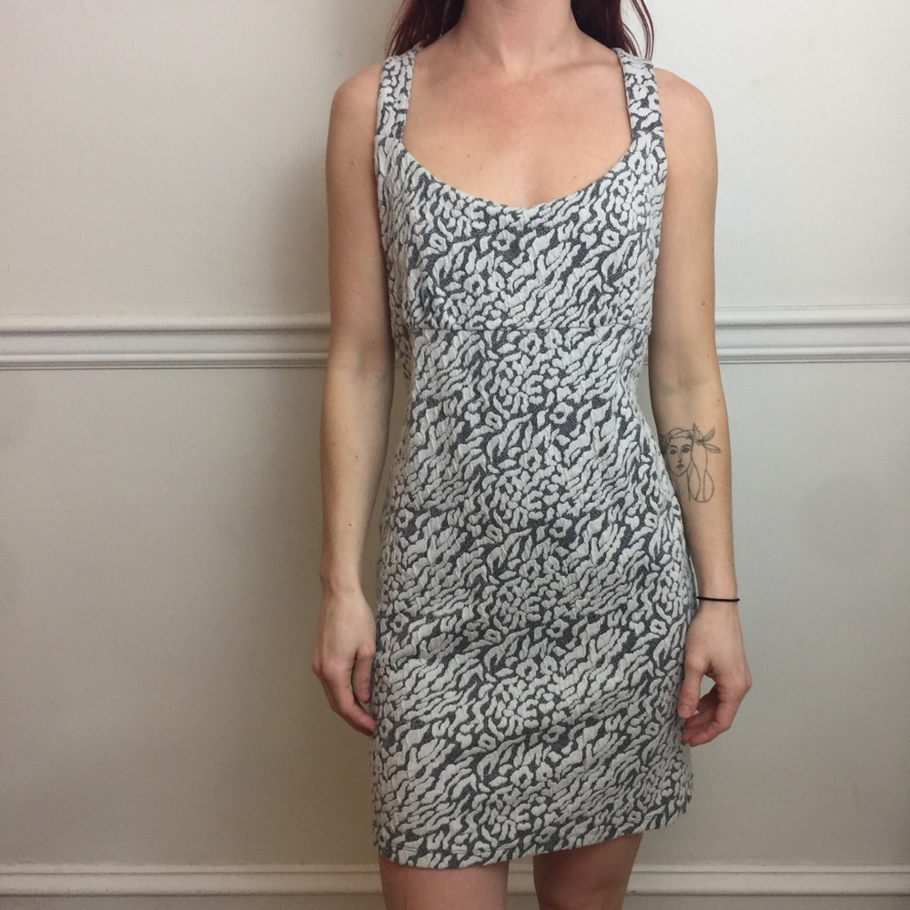 Free People Leopard Print Mini Stretch Cute Dress - Picture 8 of 8